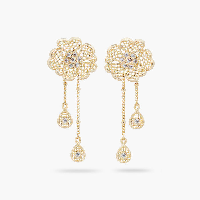 les néréides Gold Thread Two-in-One Post Earrings - Gold