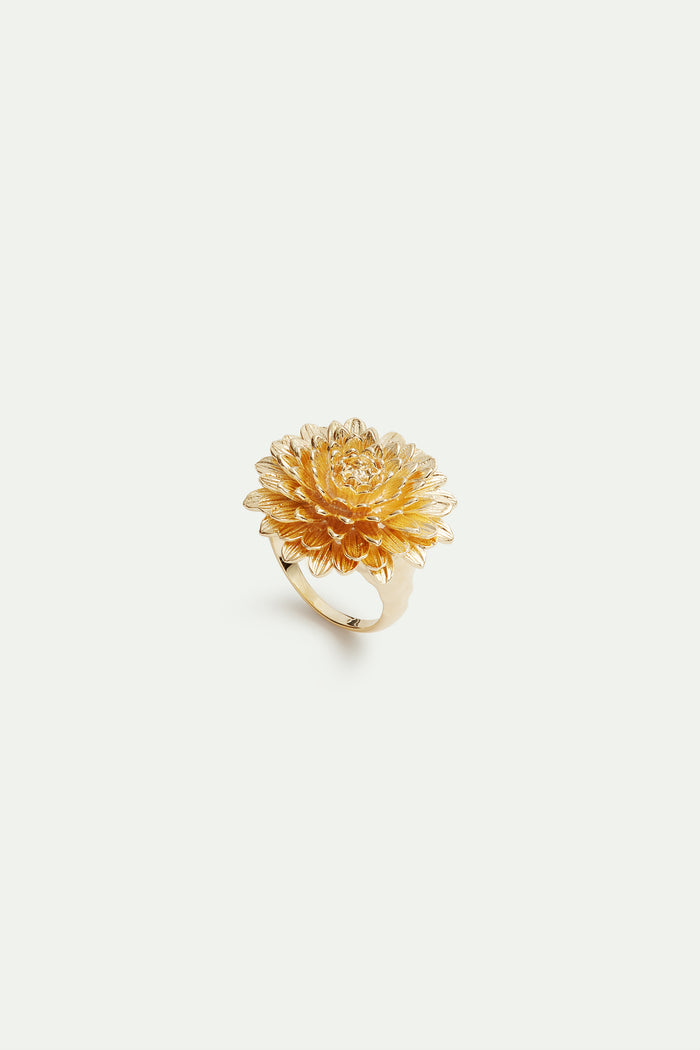 les néréides Golden Dandelion Cocktail Ring - 6 (52 mm) / Yellow