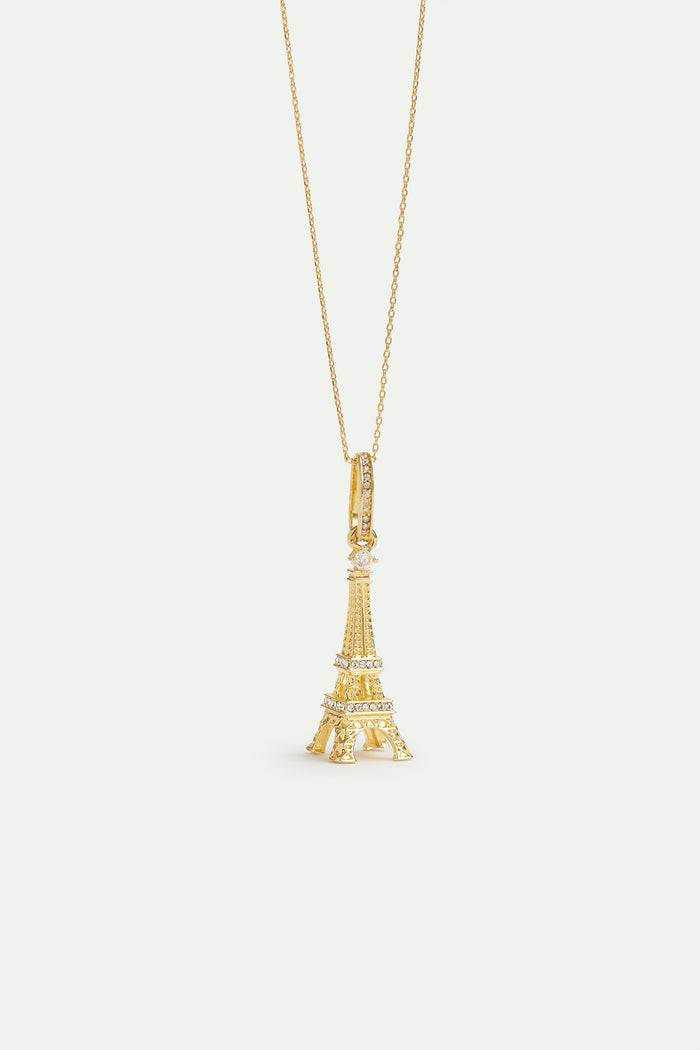 Les Néréides Golden Eiffel Tower Pendant - Ingenuity And Ambition - Gold