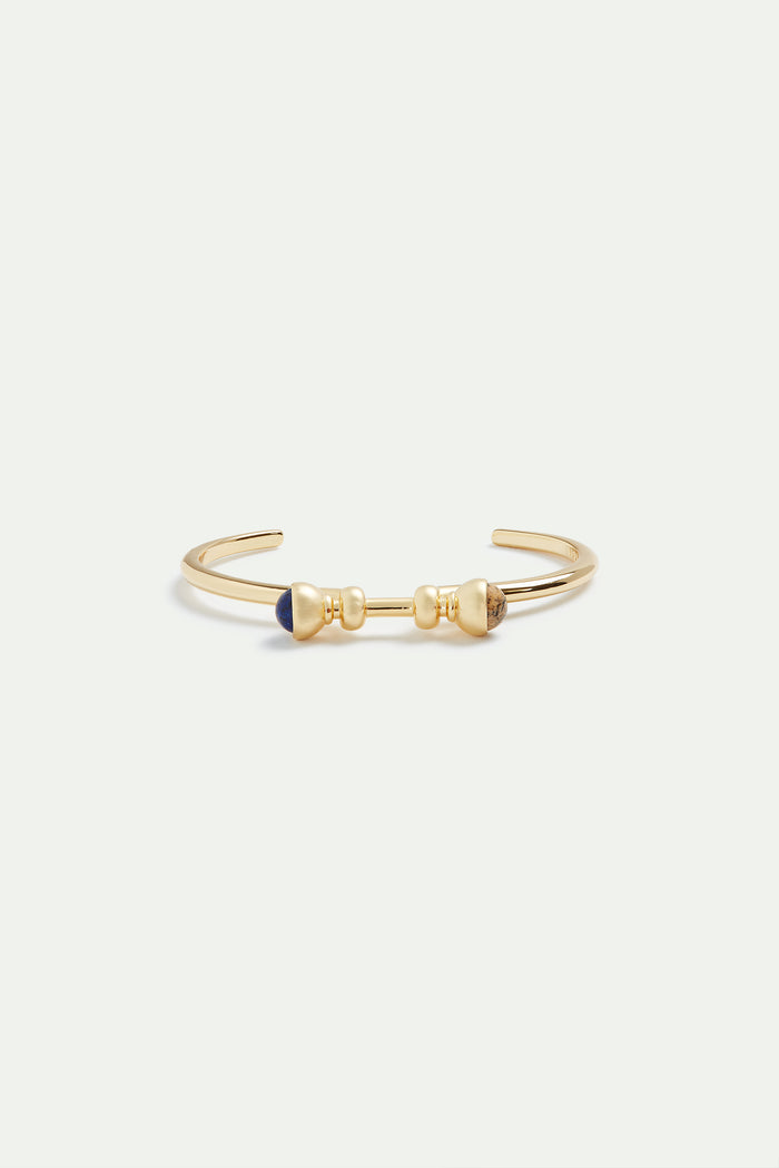 Les Néréides Golden Lapis Lazuli And Jasper Bracelet - S / Gold