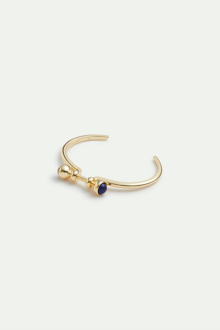 les néréides Golden Lapis Lazuli and Jasper Bracelet - S / Gold