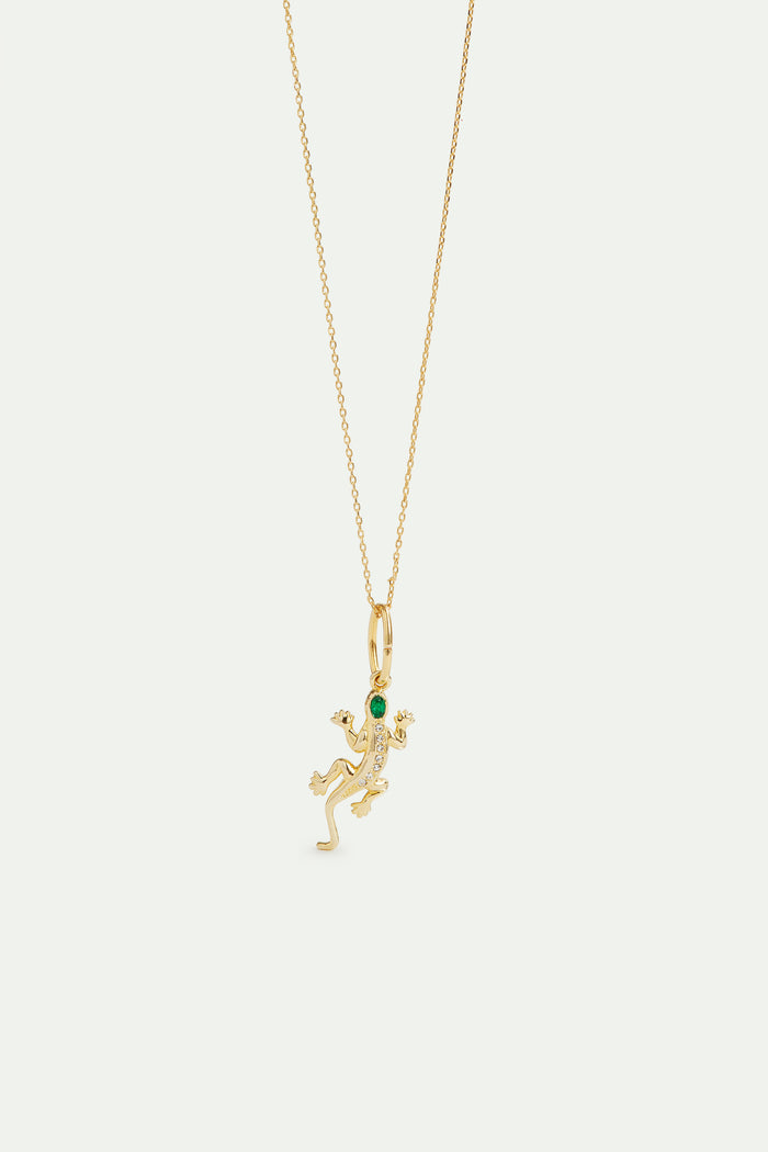 Les Néréides Golden Lizard Pendant - Renewal And Idleness - Gold