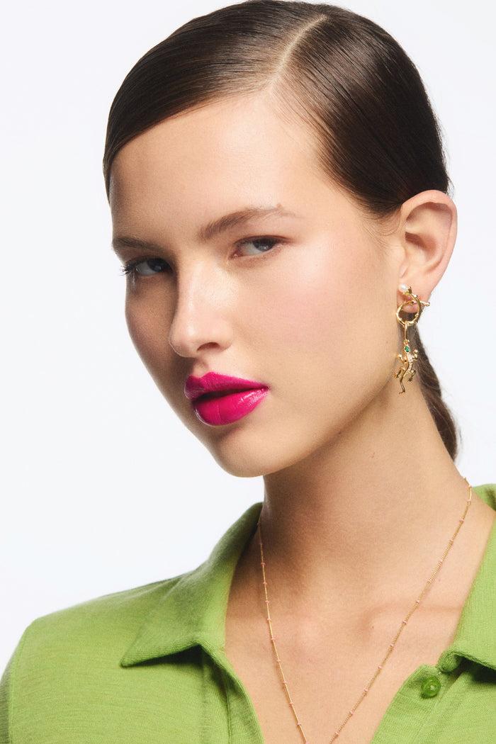 Les Néréides Golden Lizard Pendant - Renewal And Idleness - Gold