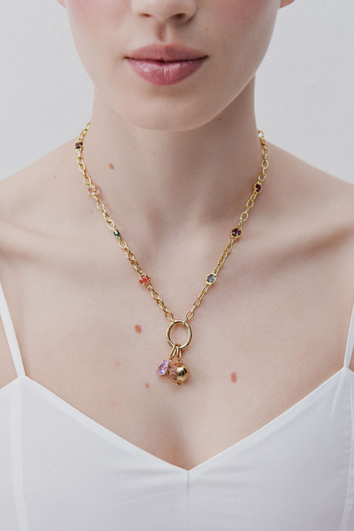 Les Néréides Golden Pomegranate Pendant - Eros And Prodigality - Gold