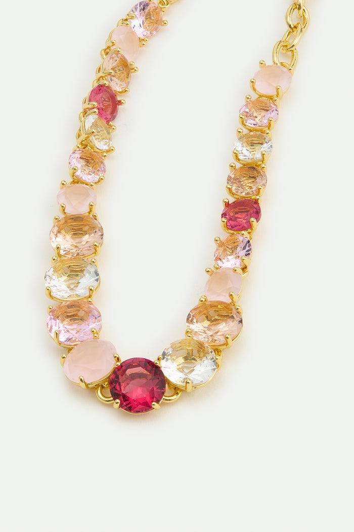 Les Néréides Gradient Pink Diamantine Fine Bracelet With Row Of Stones - Pink