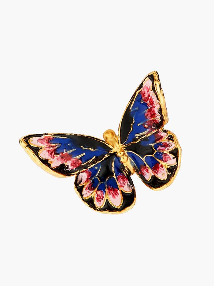 Les Néréides Japanese Emperor Butterfly Post Earrings - Multicolore