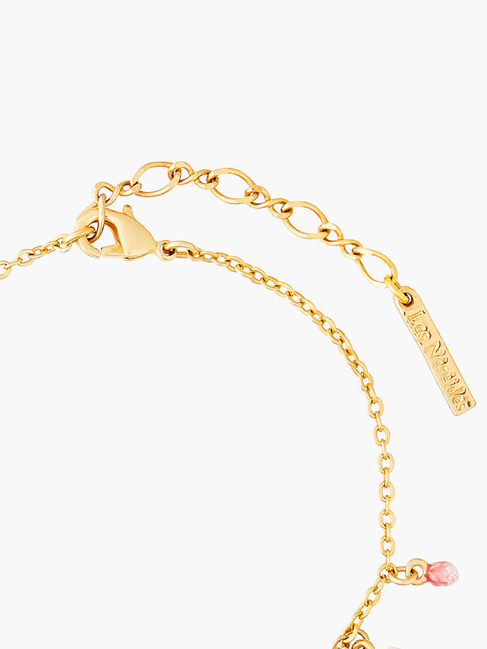 Les Néréides Japanese White Cherry Blossom And Petals Thin Bracelet - Multicolore