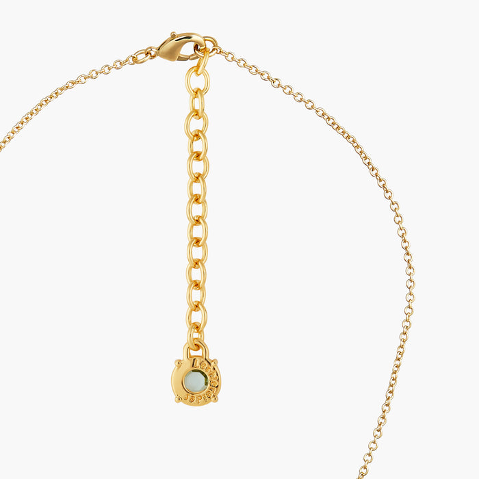 Les Néréides La Diamantine Acqua Azzura 9 Stones Thin Pendant Necklace - Cyan Blue