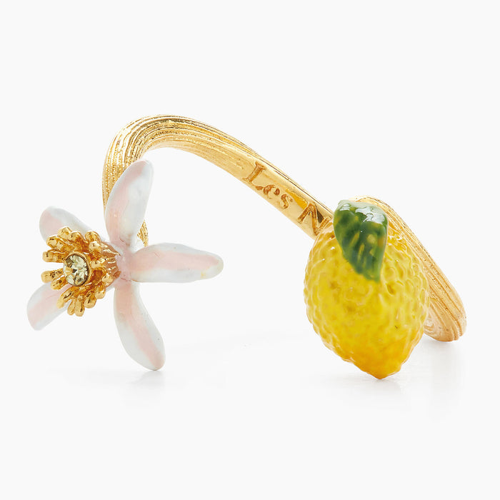 Les Néréides Lemon And Lemon Blossom Adjustable Ring - Jaune