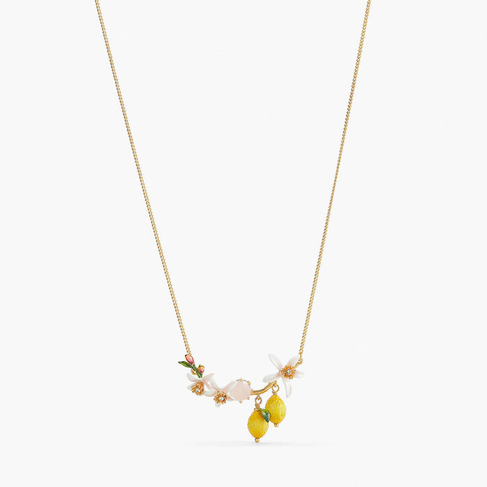 Les Néréides Lemons Flower Buds And Lemon Blossom Statement Necklace - Jaune