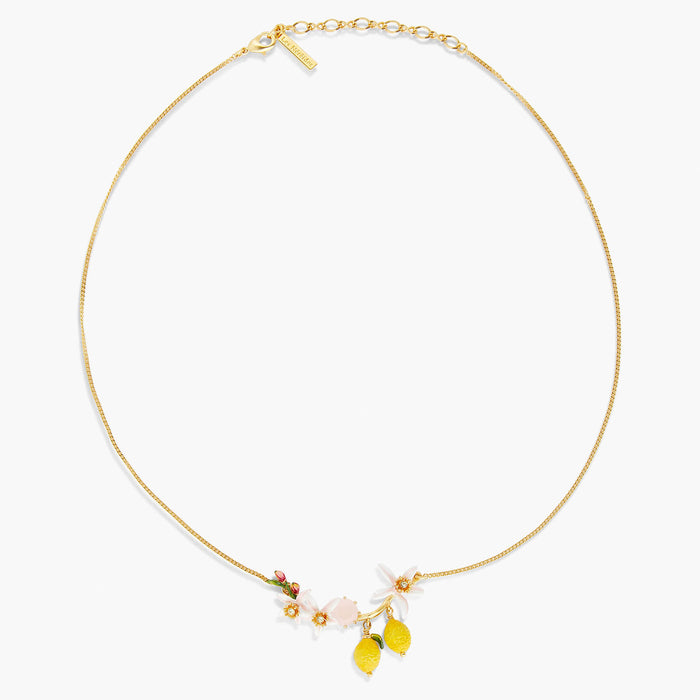 Les Néréides Lemons Flower Buds And Lemon Blossom Statement Necklace - Jaune