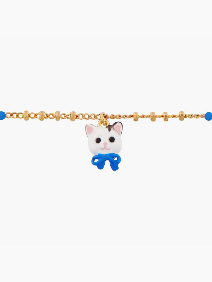Les Néréides 40 Souvenirs Cat Charms Bracelet - Blue