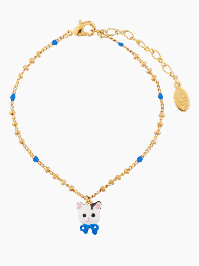 les néréides 40 Souvenirs Cat Charms Bracelet - Blue