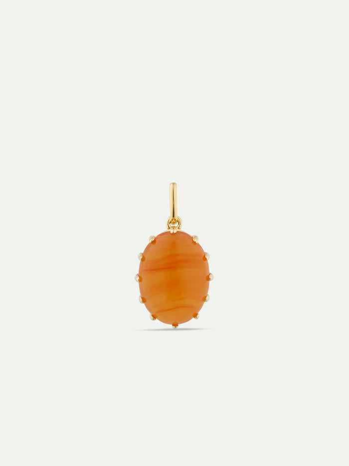 les néréides Amber Stone Pendant - Gold