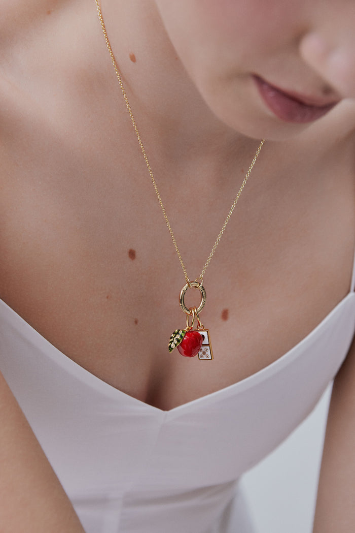 Les Néréides Apple Pendant - Calming And Fantasy - Red