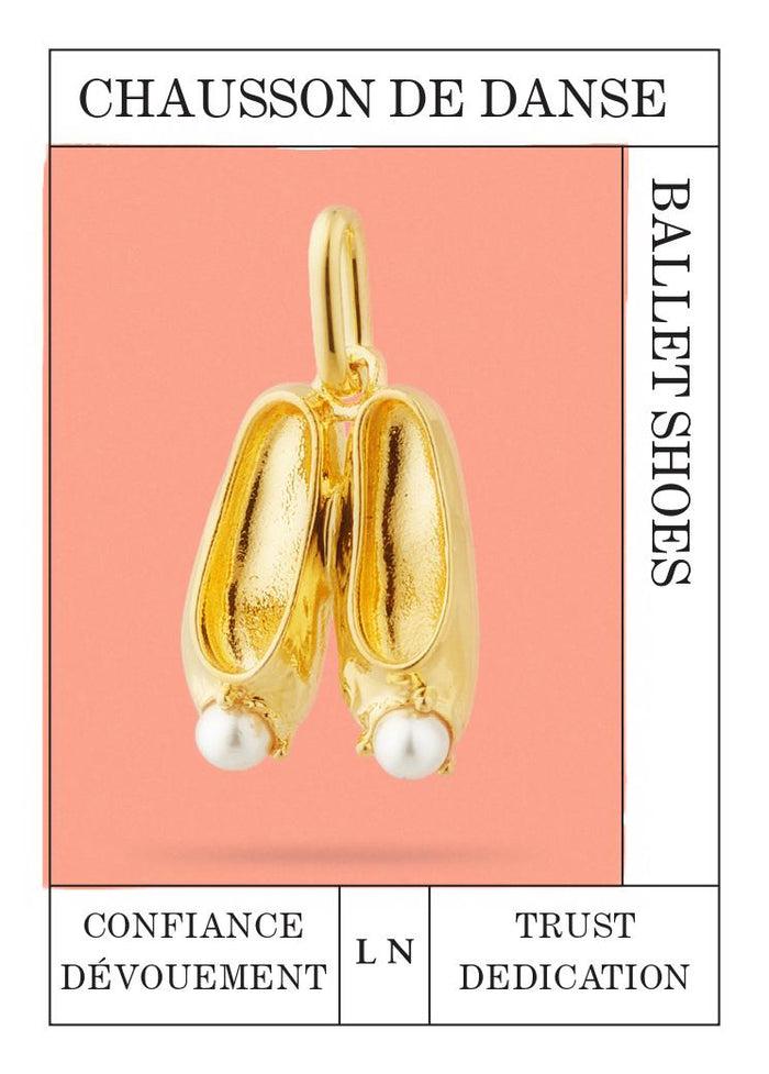 Les Néréides Ballet Shoe Pendant - Gold