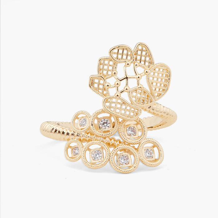 Les Néréides Gold Thread Adjustable Ring - Gold