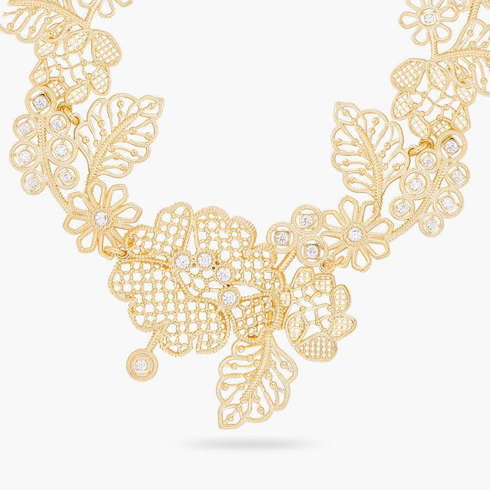 Les Néréides Gold Thread Statement Necklace - Gold