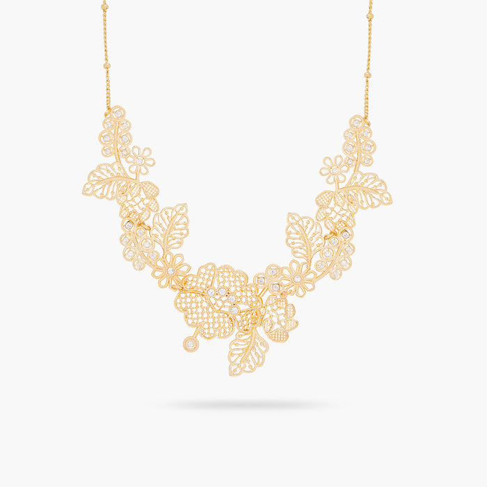 les néréides Gold Thread Statement Necklace - Gold