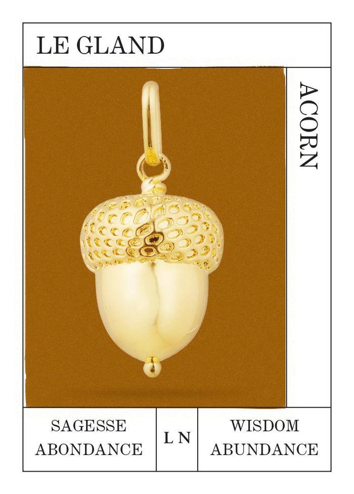 Les Néréides Golden Acorn Pendant - Gold