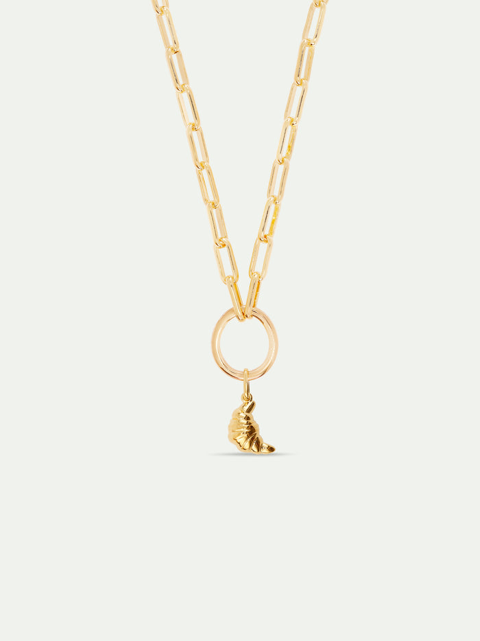 Les Néréides Golden Croissant Pendant - Multicolor
