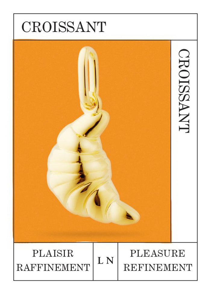 Les Néréides Golden Croissant Pendant - Multicolor