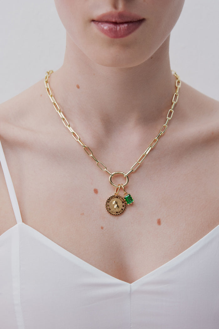 Les Néréides Golden Dice-Throwing Pendant