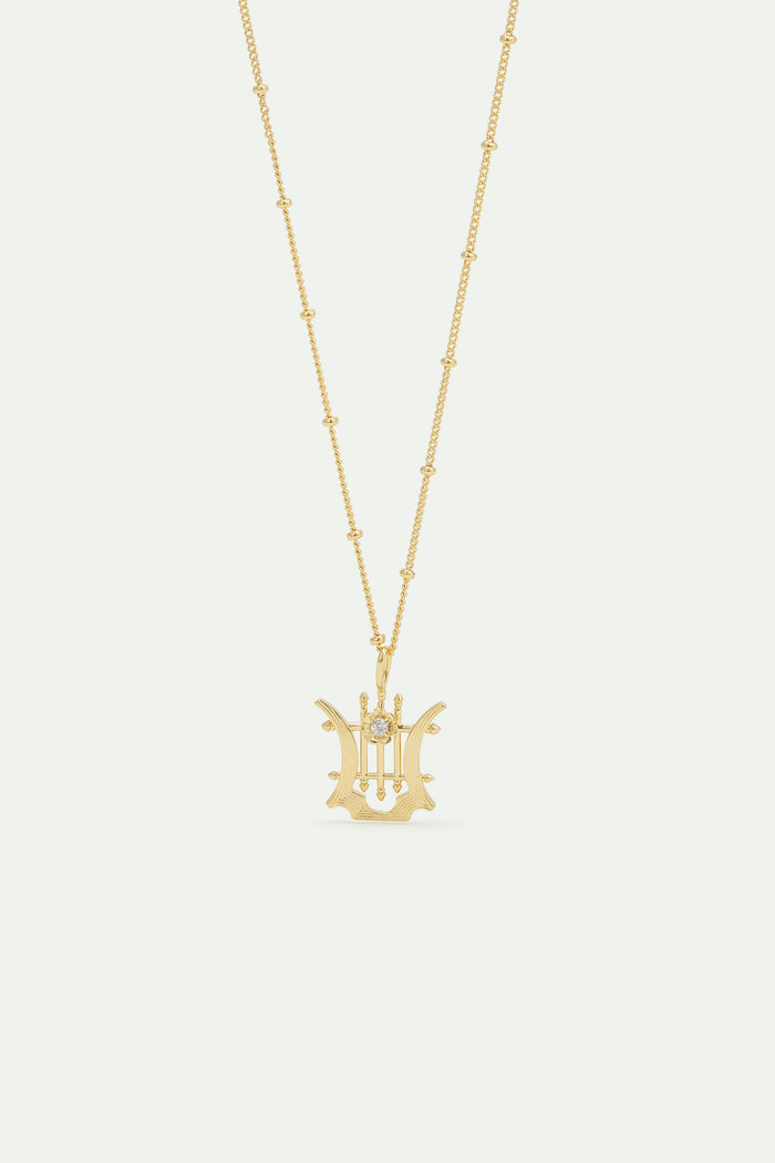 les néréides Golden Lyre Pendant Necklace - Gold