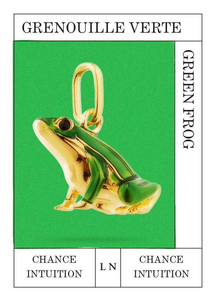 Les Néréides Green Frog Pendant - Green