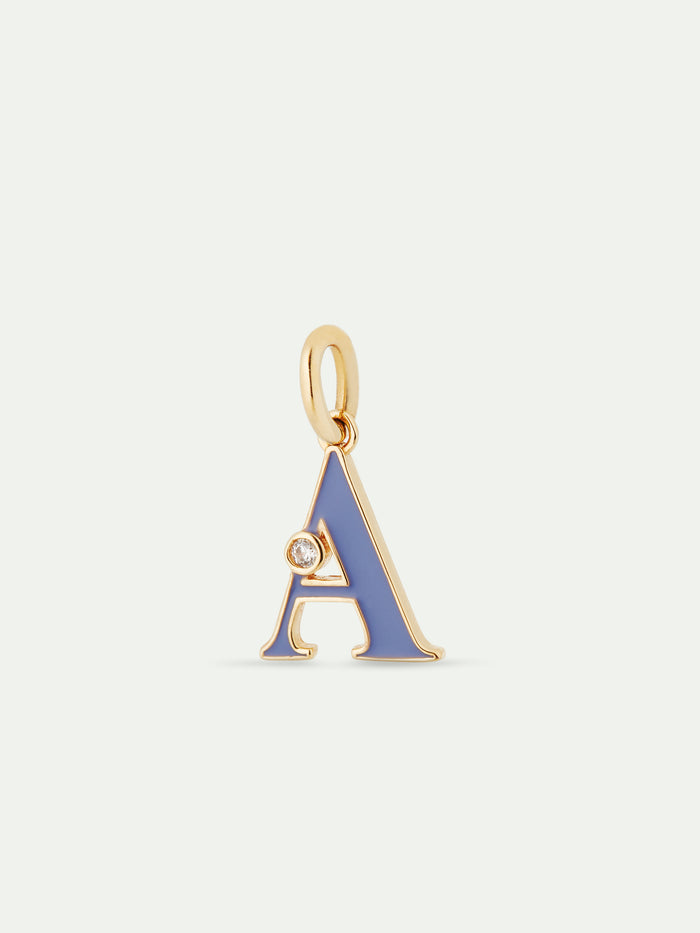 Les Néréides Letter A Pendant Necklace - Blue