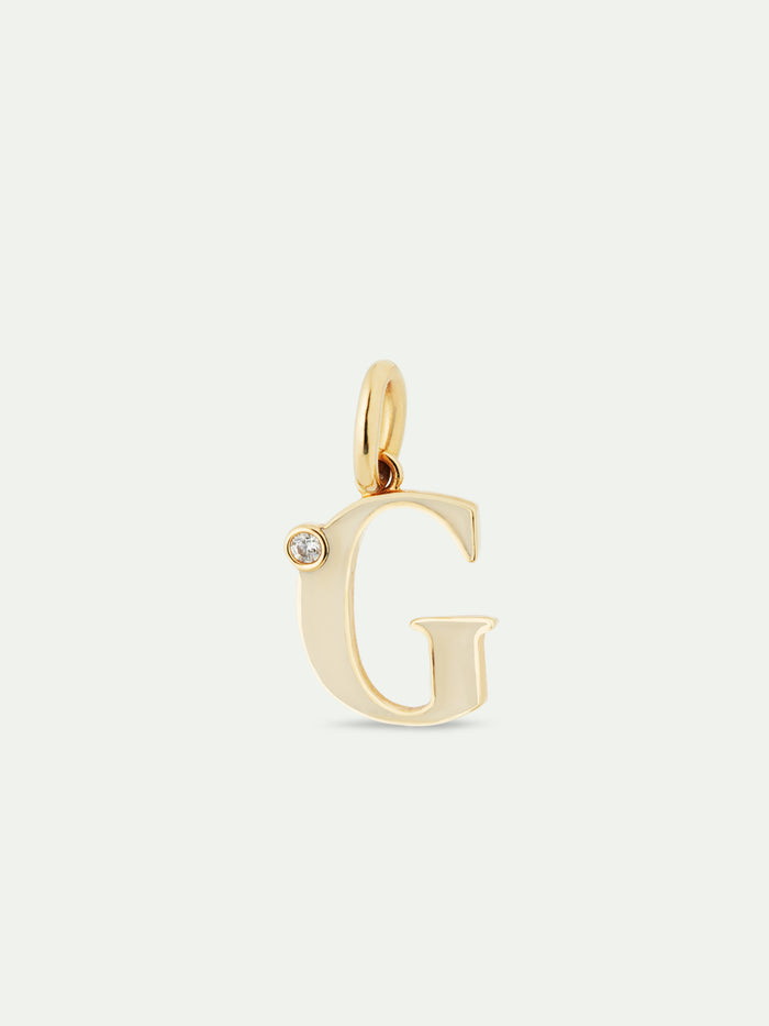 Les Néréides Letter G Pendant Necklace - Off White
