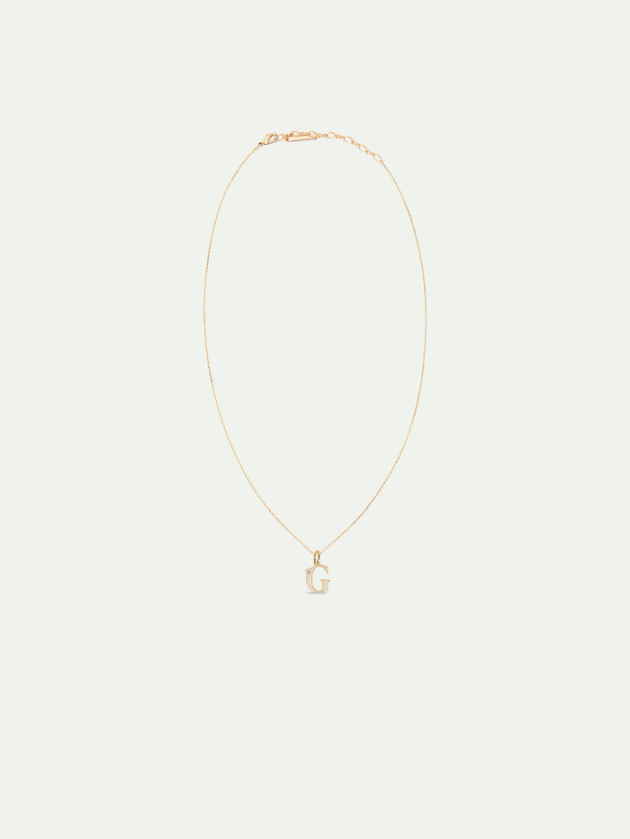 Les Néréides Letter G Pendant Necklace - Off White