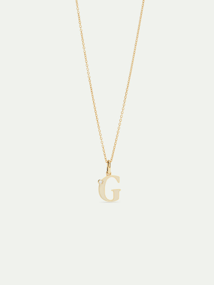 les néréides Letter G Pendant Necklace - Off White
