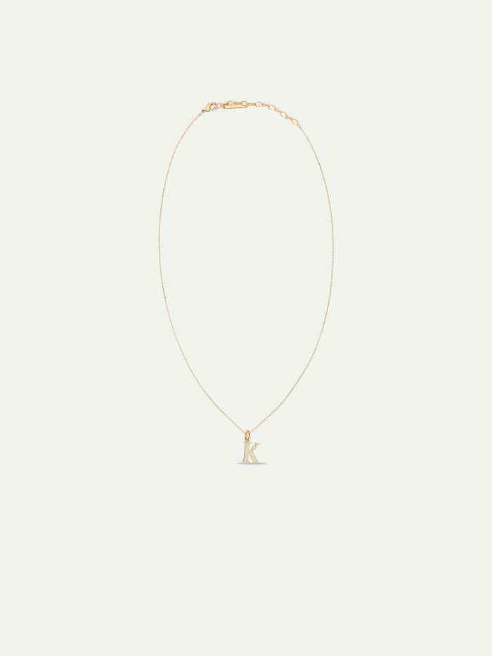 Les Néréides Letter K Pendant Necklace - Off White