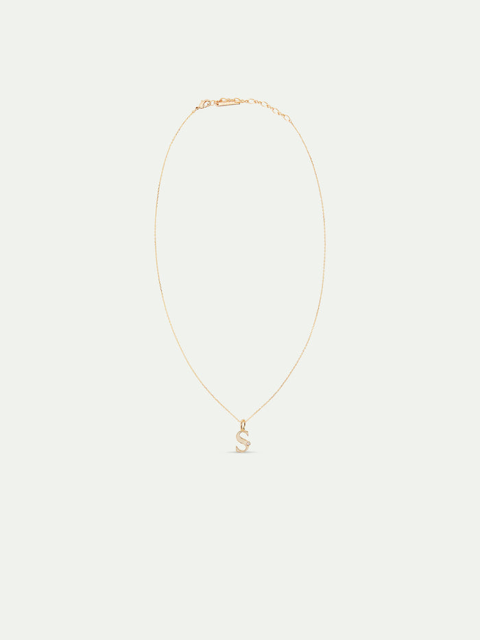 Les Néréides Letter S Pendant Necklace - Off White