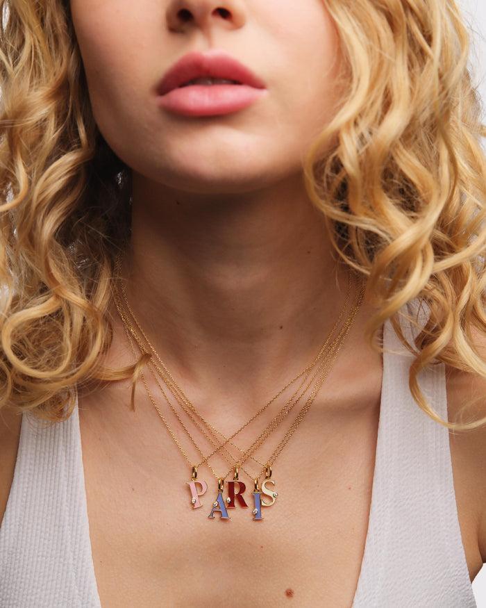 Les Néréides Letter S Pendant Necklace - Off White