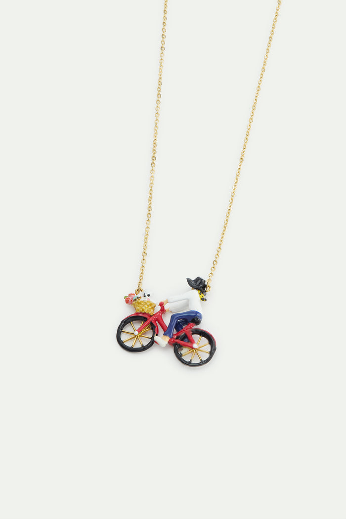 Les Néréides Les Néréides Loves Animals - Bicycle Poodle And Bunch Of Flowers Statement Necklace - Multicolor