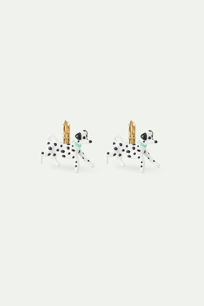 les néréides Les Néréides Loves Animals - Black and White Dalmatian Sleeper Earrings - Multicolor