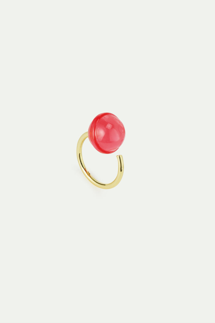 les néréides N2 Red Lollipop Adjustable Ring - Red