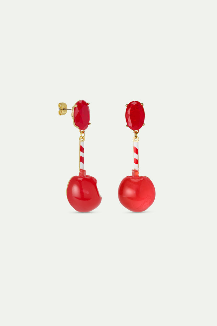 Les Néréides N2 Toffee Apple Post Earrings - Red