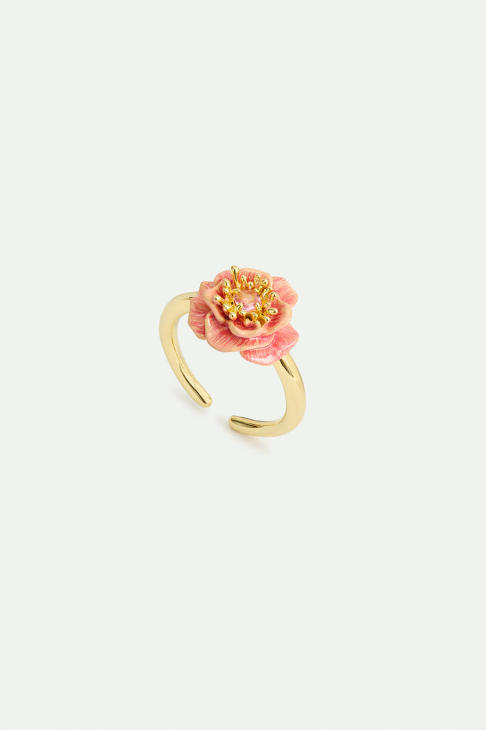 les néréides Pink Anemone Adjustable Ring - Pink