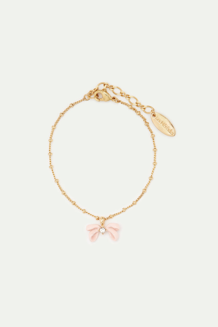 les néréides Pink Ribbon Pendant Bracelet - Pink