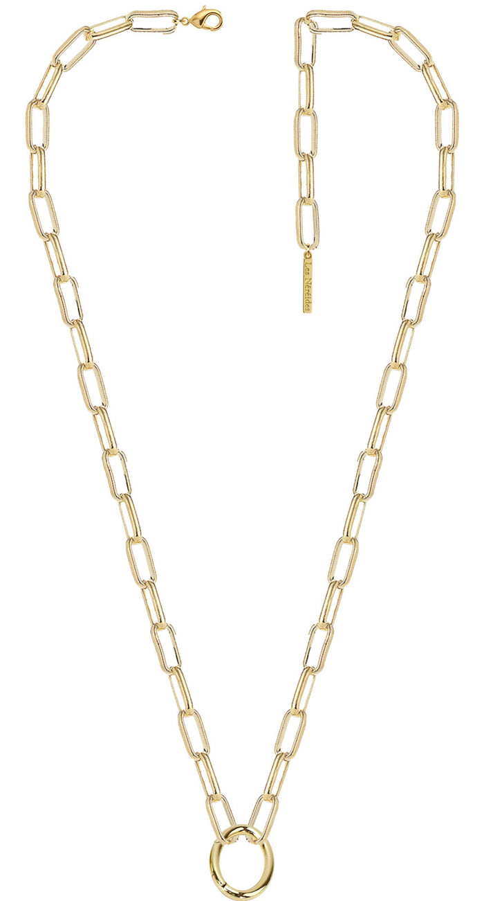 Les Néréides Rectangle Link Necklace Chain - Gold