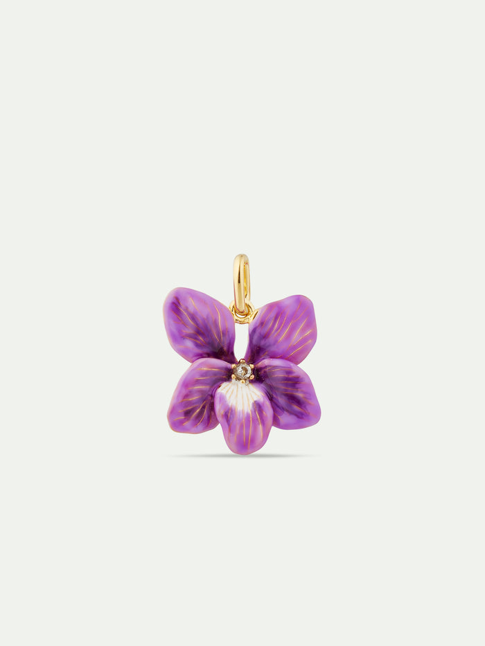 les néréides Violet Flower Pendant - Purple