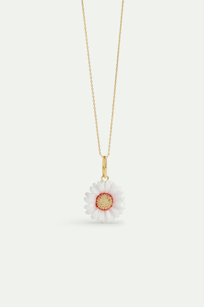 Les Néréides White Daisy Flower Pendant - Multicolor
