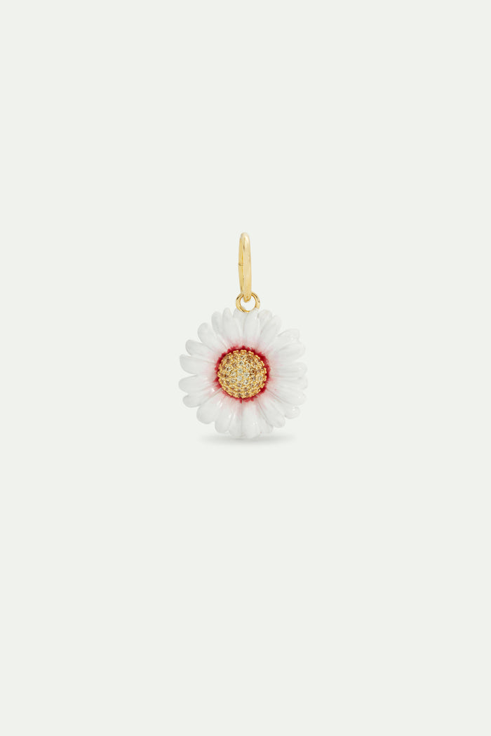 les néréides White Daisy Flower Pendant - Multicolor