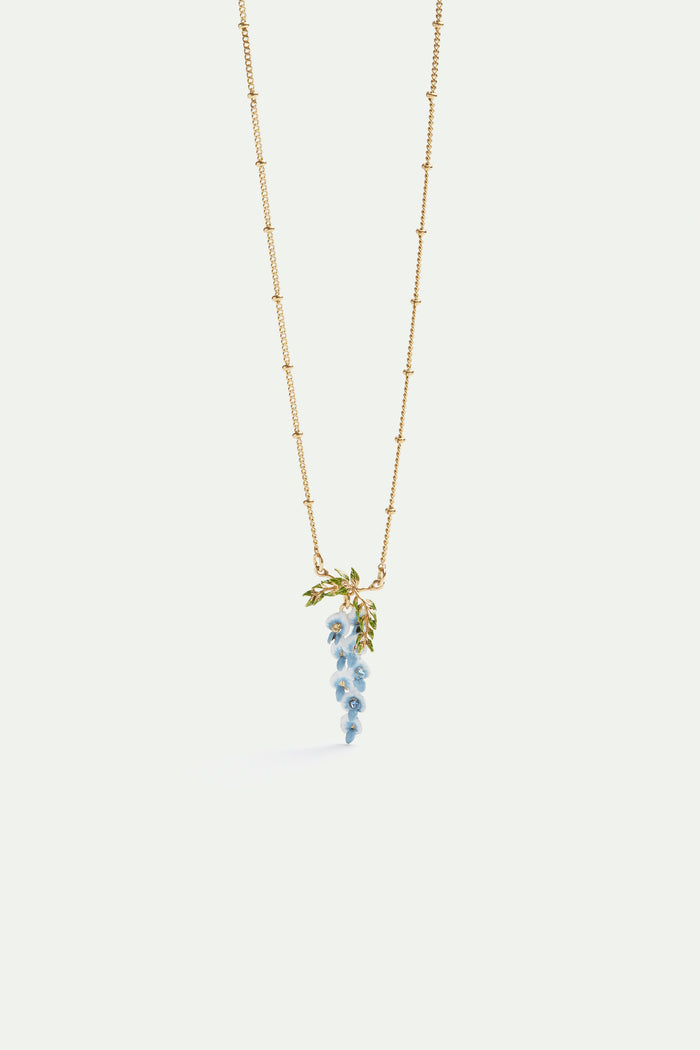 les néréides Wisteria Pendant Necklace - Blue