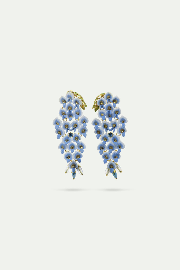 les néréides Wisteria Post Earrings - Blue