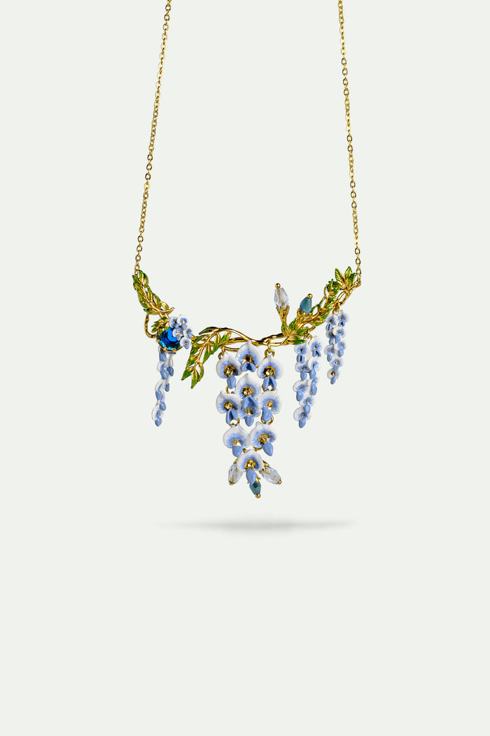 les néréides Wisteria Statement Necklace - Blue