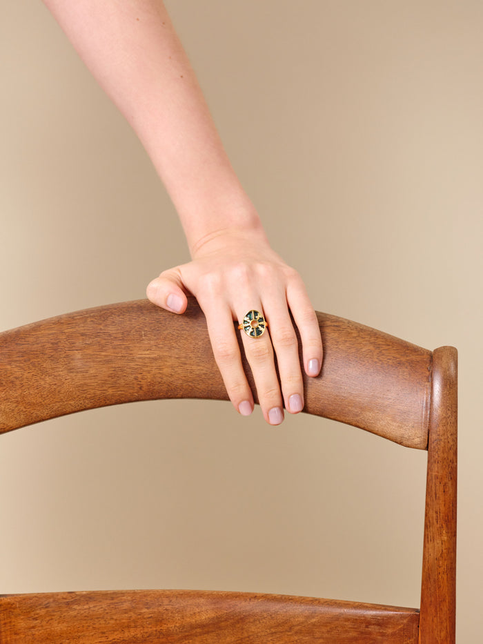 Les Néréides Light Reflecting Cocktail Ring - 5.5 (50 Mm) / Blue